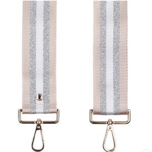 Pom Pom London Platinum & Silver Stripe Crossbody Strap